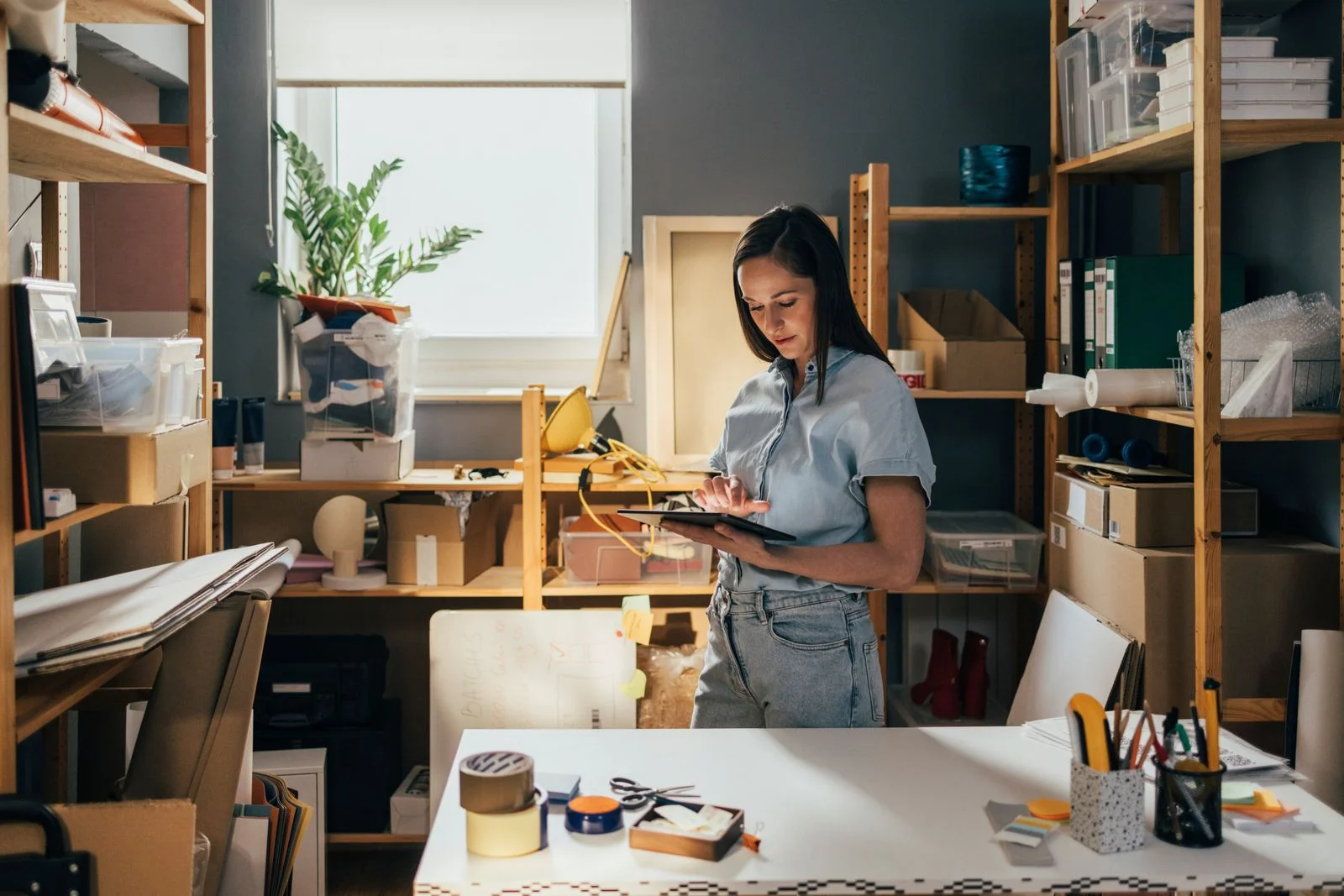 Woman on tablet